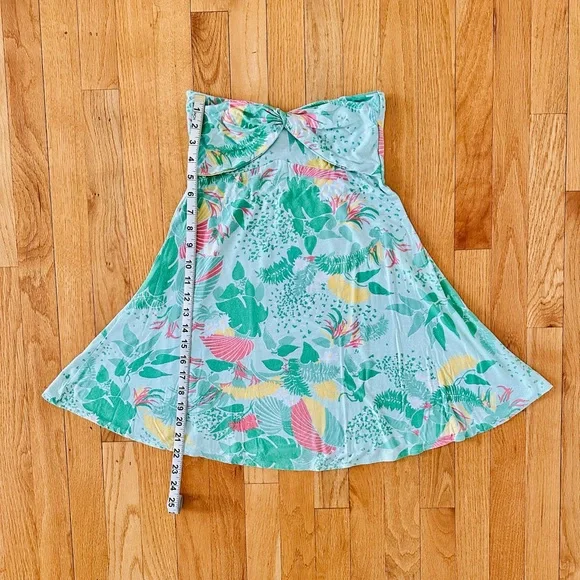 Forever New Australia floral green strapless dress size AU 8 / US 0 - Picture 5 of 5